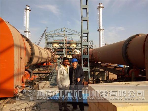 紅星年產(chǎn)10萬(wàn)噸陶粒砂生產(chǎn)線印度安裝試機(jī)現(xiàn)場(chǎng)