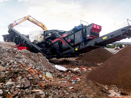 如何實現(xiàn)建筑垃圾循環(huán)利用？紅星移動破碎站助力再生能源高效生產(chǎn)