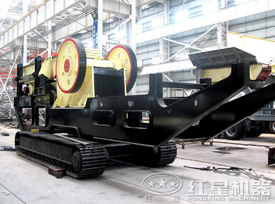 紅星履帶式液壓驅(qū)動(dòng)破碎站，助力建筑垃圾變廢為寶